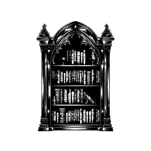 Ancient Book Shelf Silhouette SVG Design | SVG Files for Cricut & Print
