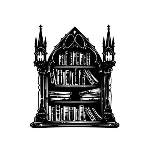 Ancient Book Shelf Silhouette SVG Design | SVG Files for Cricut & Print