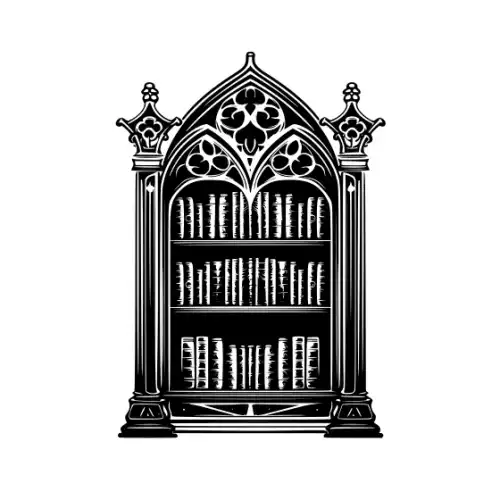 Ancient Book Shelf Silhouette SVG Design | SVG Files for Cricut & Print
