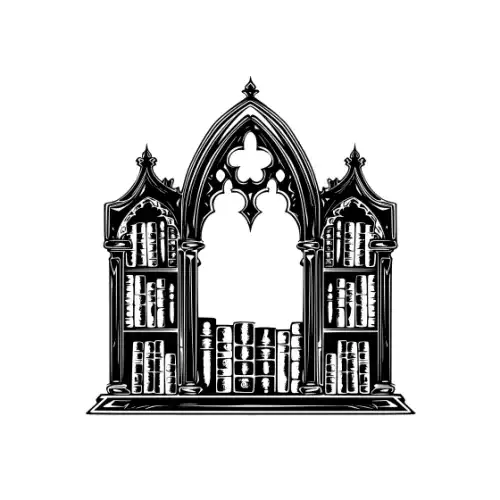 Ancient Book Shelf Silhouette SVG Design | SVG Files for Cricut & Print