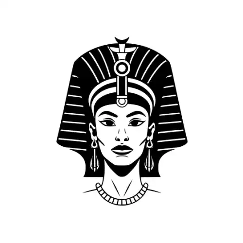 Ancient Egypt Queen Silhouette SVG Design | SVG Files for Cricut & Print