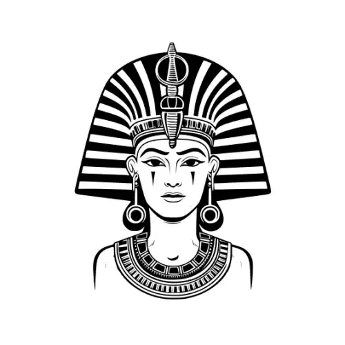 Ancient Egypt Queen Silhouette SVG Design | SVG Files for Cricut & Print