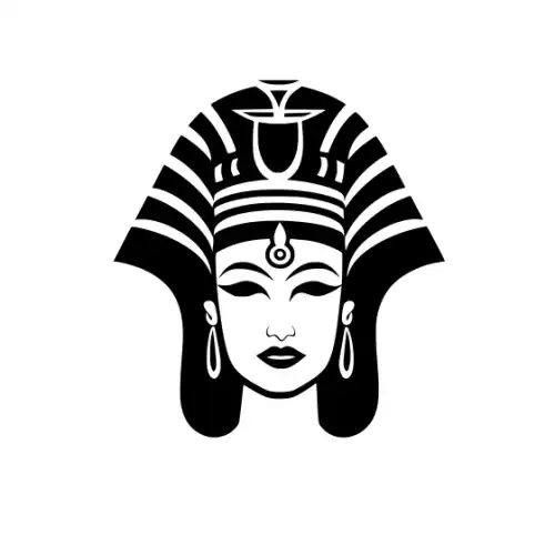 Ancient Egypt Queen Silhouette SVG Design | SVG Files for Cricut & Print
