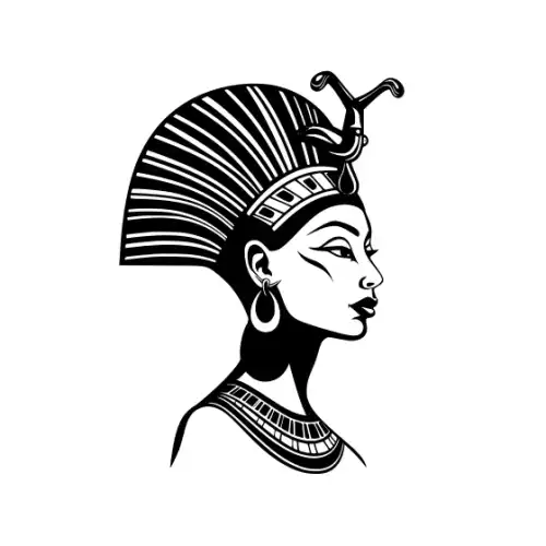 Ancient Egypt Queen Silhouette SVG Design | SVG Files for Cricut & Print