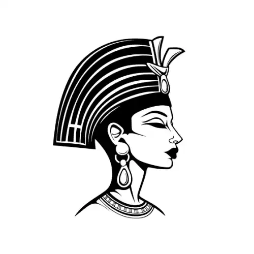Ancient Egypt Queen Silhouette SVG Design | SVG Files for Cricut & Print