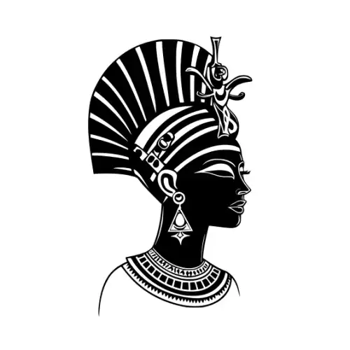 Ancient Egypt Queen Silhouette SVG Design | SVG Files for Cricut & Print