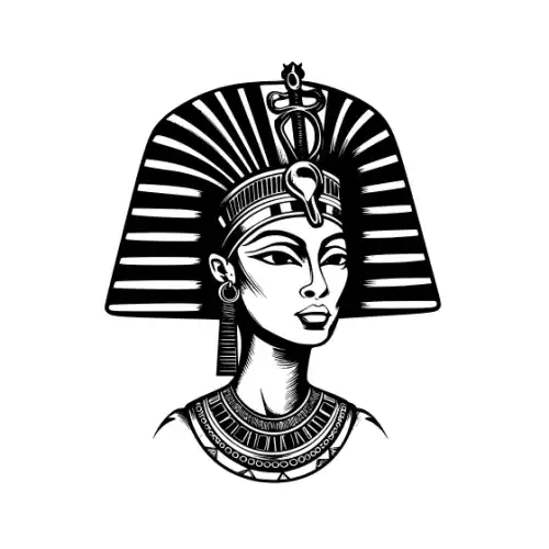 Ancient Egypt Queen Silhouette SVG Design | SVG Files for Cricut & Print