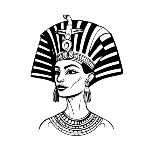 Ancient Egypt Queen Silhouette SVG Design | SVG Files for Cricut & Print