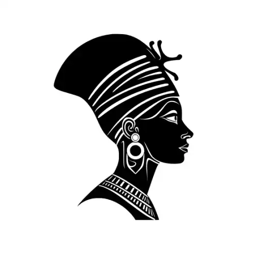 Ancient Egypt Queen Silhouette SVG Design | SVG Files for Cricut & Print