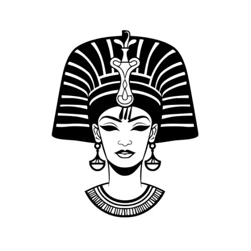 Ancient Egypt Queen Silhouette SVG Design | SVG Files for Cricut & Print
