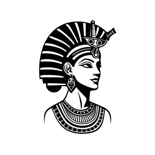 Ancient Egypt Queen Silhouette SVG Design | SVG Files for Cricut & Print