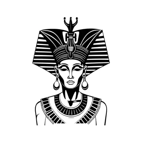 Ancient Egypt Queen Silhouette SVG Design | SVG Files for Cricut & Print