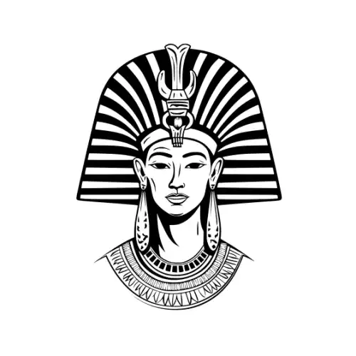 Ancient Egypt Queen Silhouette SVG Design | SVG Files for Cricut & Print