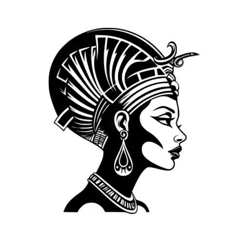 Ancient Egypt Queen Silhouette SVG Design | SVG Files for Cricut & Print