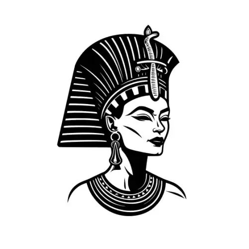 Ancient Egypt Queen Silhouette SVG Design | SVG Files for Cricut & Print