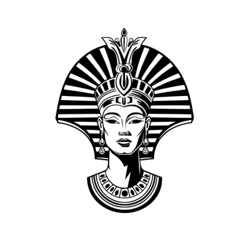Ancient Egypt Queen Silhouette SVG Design | SVG Files for Cricut & Print