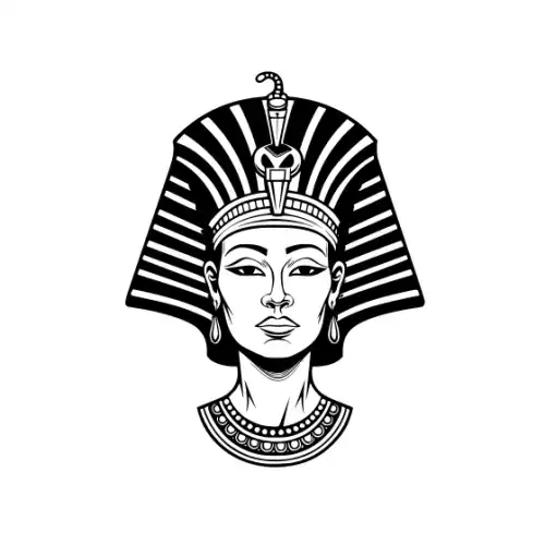 Ancient Egypt Queen Silhouette SVG Design | SVG Files for Cricut & Print