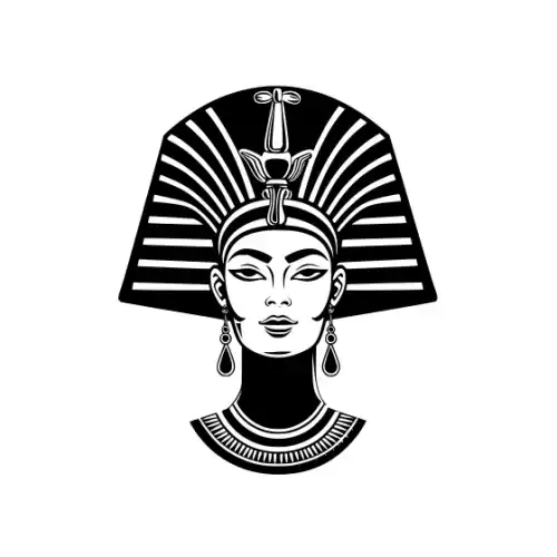 Ancient Egypt Queen Silhouette SVG Design | SVG Files for Cricut & Print