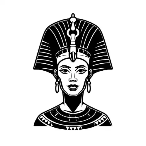 Ancient Egypt Queen Silhouette SVG Design | SVG Files for Cricut & Print