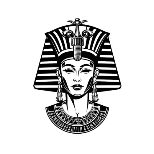 Ancient Egypt Queen Silhouette SVG Design | SVG Files for Cricut & Print