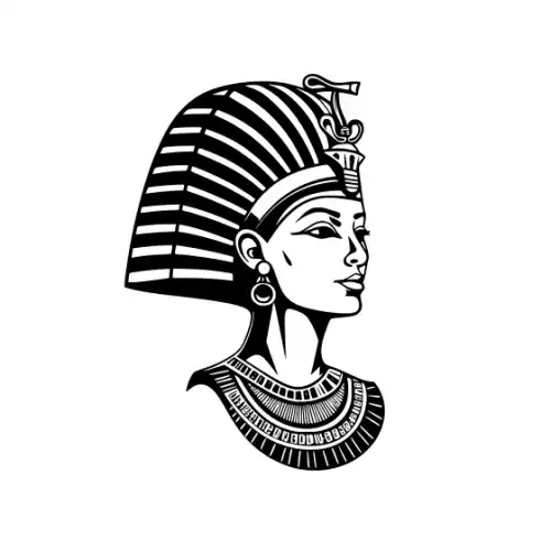 Ancient Egypt Queen Silhouette SVG Design | SVG Files for Cricut & Print