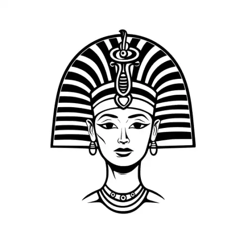 Ancient Egypt Queen Silhouette SVG Design | SVG Files for Cricut & Print