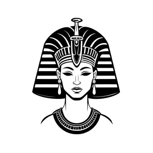 Ancient Egypt Queen Silhouette SVG Design | SVG Files for Cricut & Print