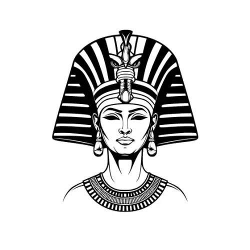 Ancient Egypt Queen Silhouette SVG Design | SVG Files for Cricut & Print