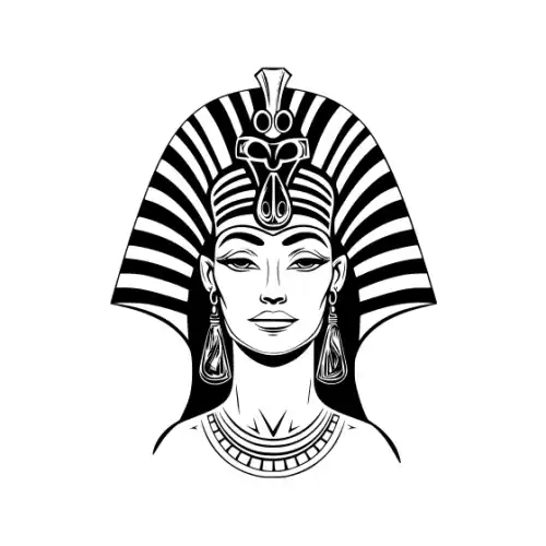 Ancient Egypt Queen Silhouette SVG Design | SVG Files for Cricut & Print