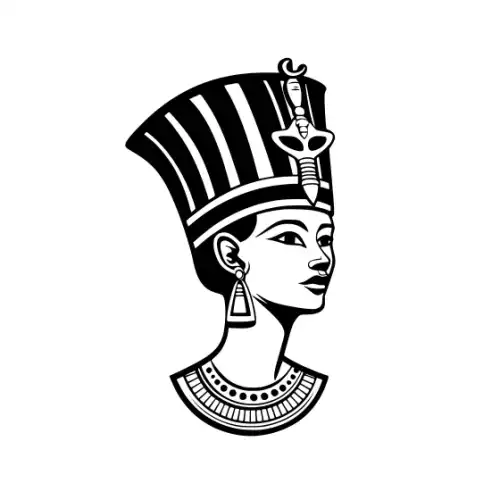 Ancient Egypt Queen Silhouette SVG Design | SVG Files for Cricut & Print