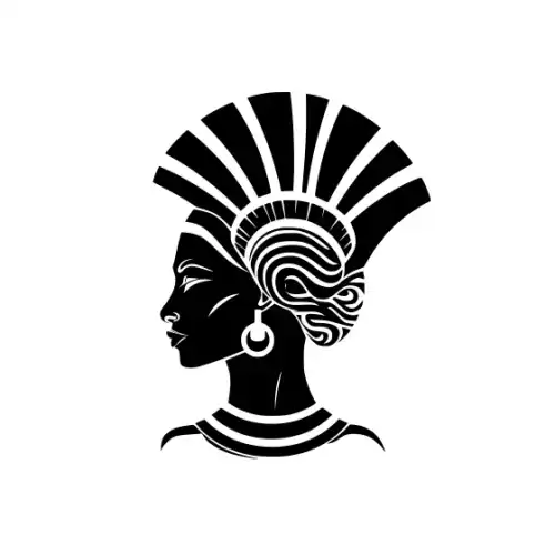 Ancient Egypt Queen Silhouette SVG Design | SVG Files for Cricut & Print