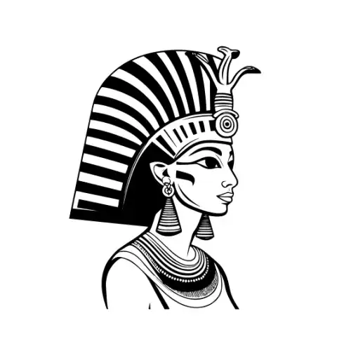 Ancient Egypt Queen Silhouette SVG Design | SVG Files for Cricut & Print