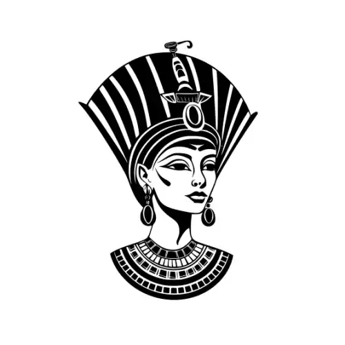 Ancient Egypt Queen Silhouette SVG Design | SVG Files for Cricut & Print