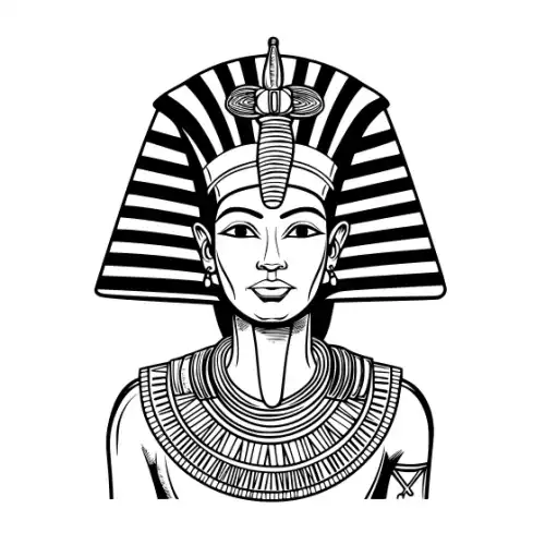 Ancient Egypt Queen Silhouette SVG Design | SVG Files for Cricut & Print
