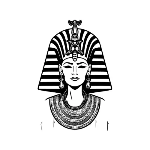 Ancient Egypt Queen Silhouette SVG Design | SVG Files for Cricut & Print