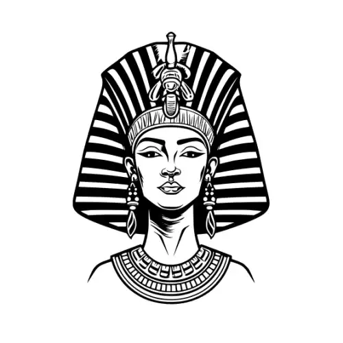 Ancient Egypt Queen Silhouette SVG Design | SVG Files for Cricut & Print