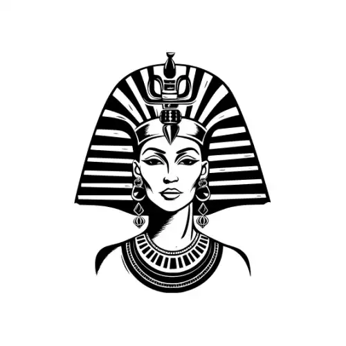 Ancient Egypt Queen Silhouette SVG Design | SVG Files for Cricut & Print