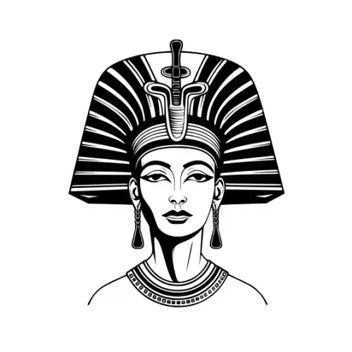 Ancient Egypt Queen Silhouette SVG Design | SVG Files for Cricut & Print