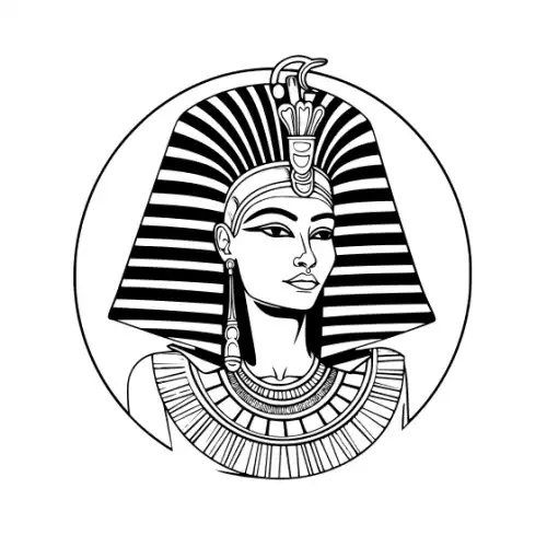Ancient Egypt Queen Silhouette SVG Design | SVG Files for Cricut & Print