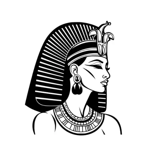 Ancient Egypt Queen Silhouette SVG Design | SVG Files for Cricut & Print