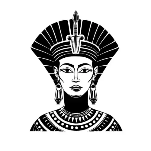 Ancient Egypt Queen Silhouette SVG Design | SVG Files for Cricut & Print
