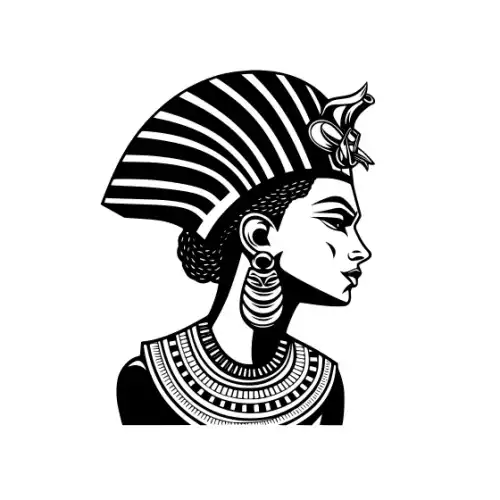 Ancient Egypt Queen Silhouette SVG Design | SVG Files for Cricut & Print