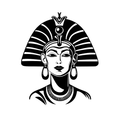 Ancient Egypt Queen Silhouette SVG Design | SVG Files for Cricut & Print