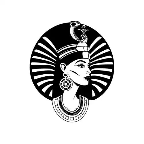 Ancient Egypt Queen Silhouette SVG Design | SVG Files for Cricut & Print