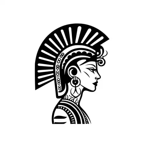Ancient Egypt Queen Silhouette SVG Design | SVG Files for Cricut & Print