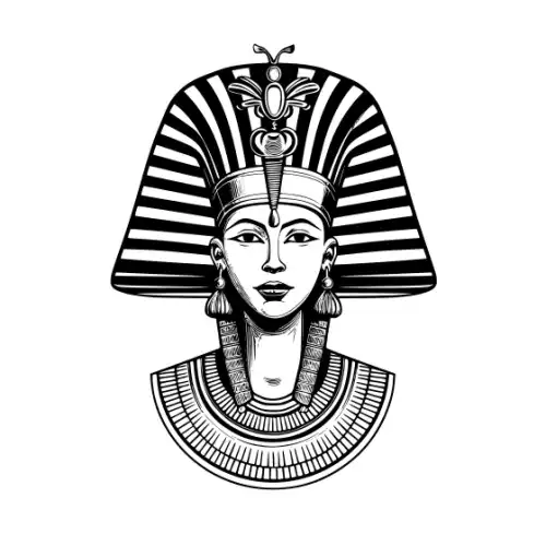 Ancient Egypt Queen Silhouette SVG Design | SVG Files for Cricut & Print