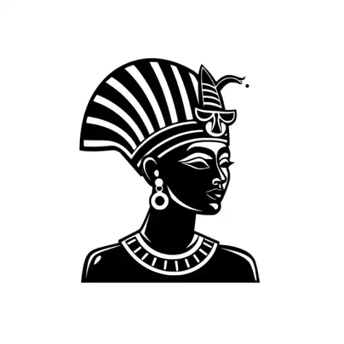 Ancient Egypt Queen Silhouette SVG Design | SVG Files for Cricut & Print