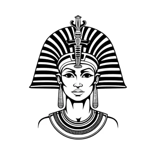 Ancient Egypt Queen Silhouette SVG Design | SVG Files for Cricut & Print