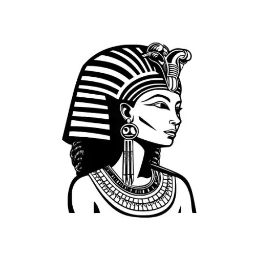 Ancient Egypt Queen Silhouette SVG Design | SVG Files for Cricut & Print