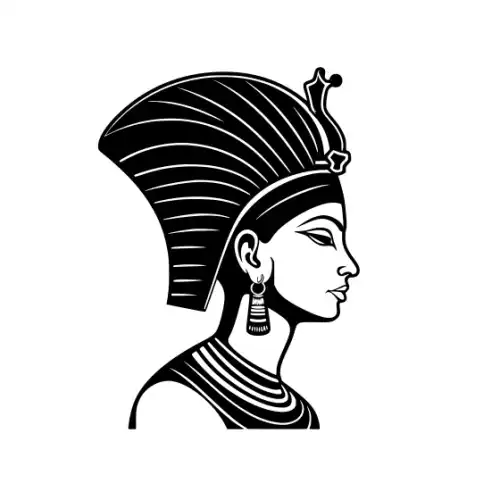 Ancient Egypt Queen Silhouette SVG Design | SVG Files for Cricut & Print